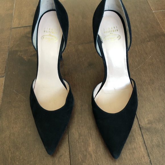 Stuart Weitzman for Scoop Black Suede D’Orsay 7 - Picture 3 of 8